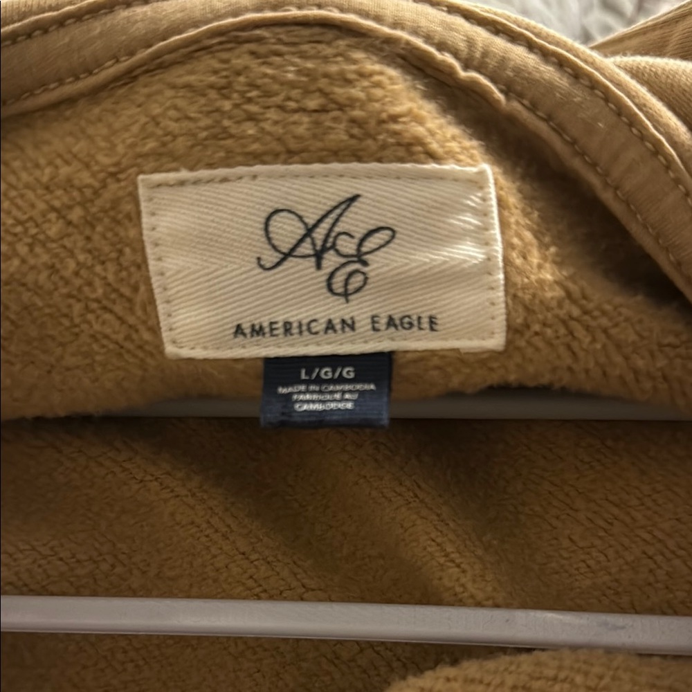 American Eagle Outfitters Camel Fleece Hoodie - Picture 2 of 3